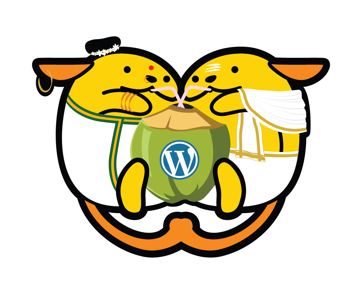 Official Wapuu for WordCamp Kochi - Ammu & Appu.